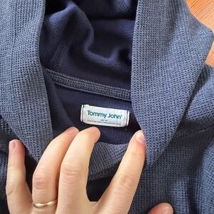 Tommy John Blue Waffle Knit Shirt